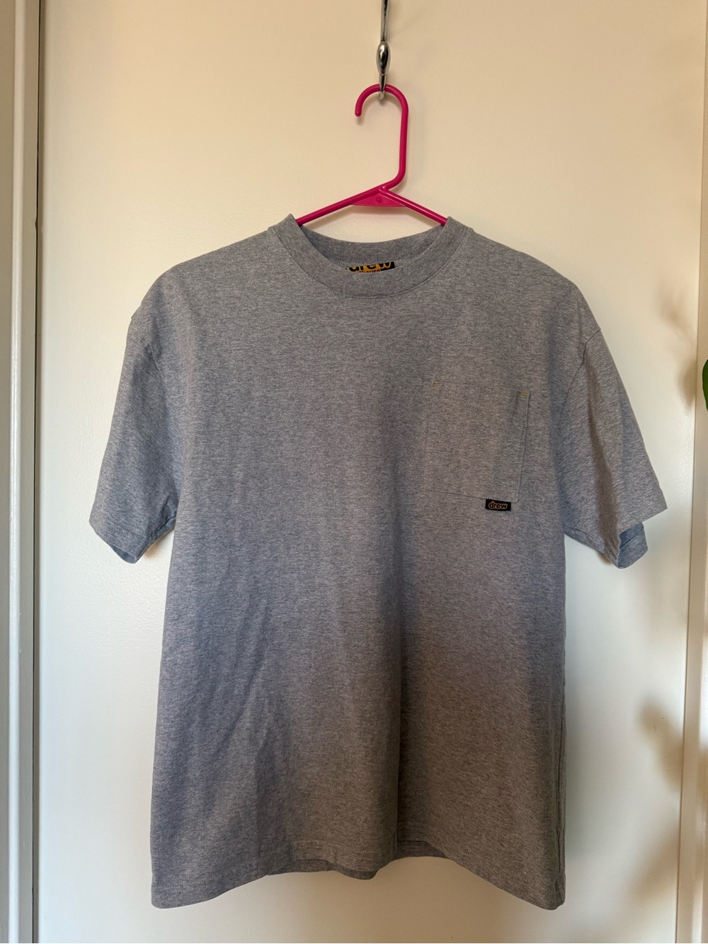 drew house Men's Pocket Crew Tee - Heather Gray XS